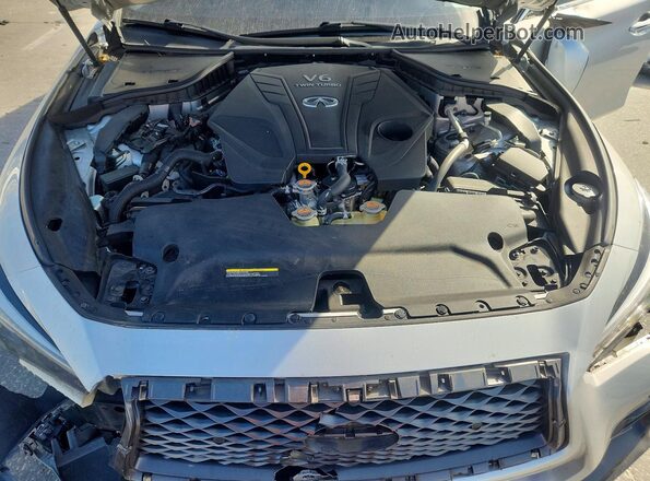 JN1EV7AP0KM514750 2019 INFINITI Q50 Silver Widok wnętrza z tyłu