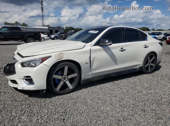 JN1EV7AP0KM542953 2019 INFINITI Q50 White Առջևի ձախ երեք քառորդ տեսարան