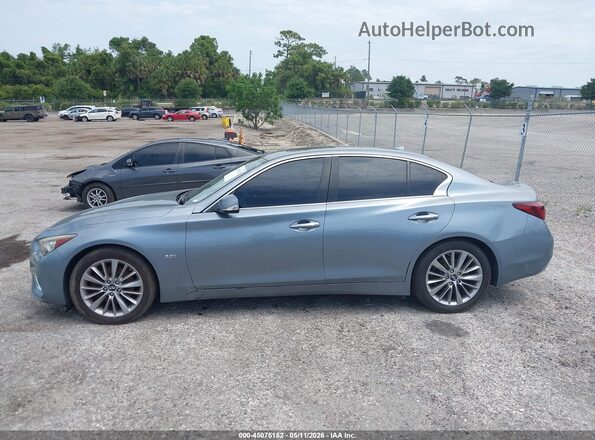 JN1EV7AP4JM351938 2018 INFINITI Q50 Light Blue Панорамный вид салона 360°