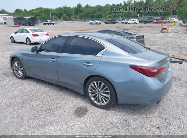 JN1EV7AP4JM351938 2018 INFINITI Q50 Light Blue Задняя левая четверть