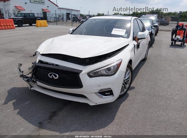 JN1EV7AP4LM206692 2020 INFINITI Q50 White წინა მარცხენა ხედი სამი მეოთხედიდან