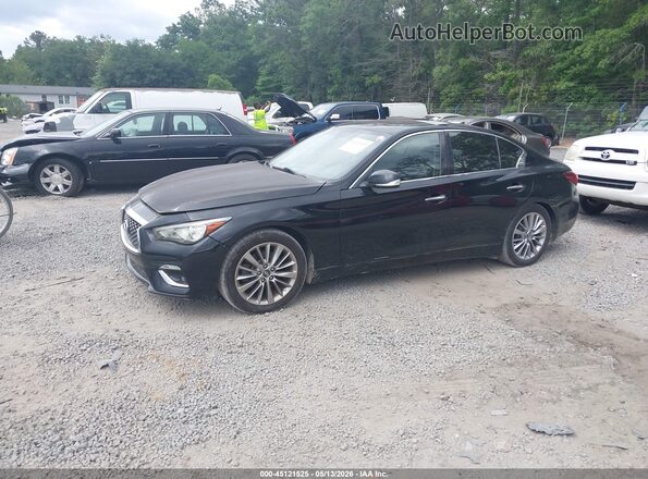 JN1EV7AP5JM350507 2018 INFINITI Q50 Black Przód lewy