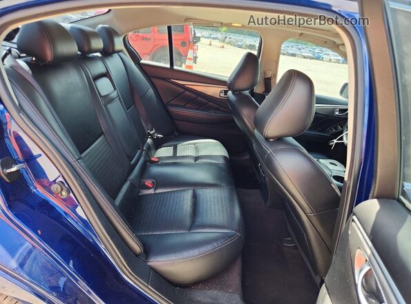 JN1EV7AP6JM355280 2018 INFINITI Q50 Blue Widok tylnych siedzeń