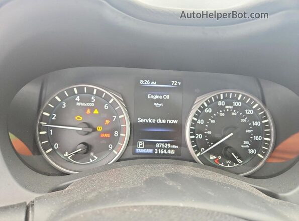 JN1EV7AP8JM353367 2018 INFINITI Q50 Black Vista del cuadro de instrumentos