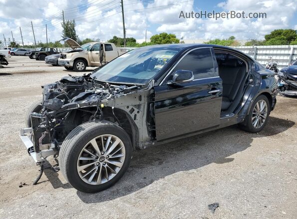 JN1EV7AP9JM353135 2018 INFINITI Q50 Черный Передняя левая четверть