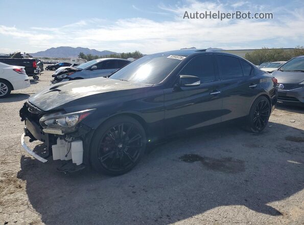 JN1EV7AP9KM512558 2019 INFINITI Q50 Black Առջևի ձախ երեք քառորդ տեսարան