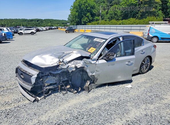 JN1EV7AP9LM200550 2020 INFINITI Q50 Silver Առջևի ձախ երեք քառորդ տեսարան