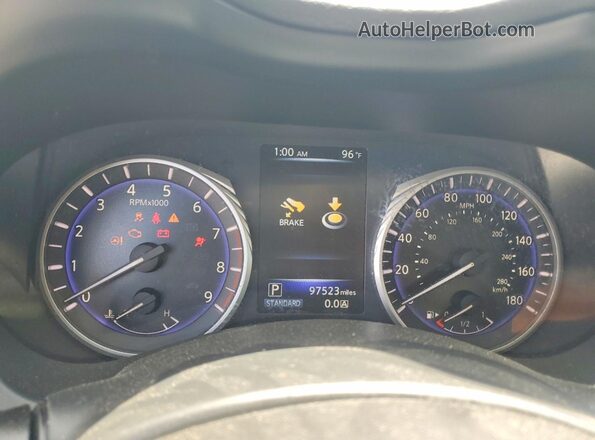 JN1EV7APXHM732722 2017 INFINITI Q50 Black Vista del cuadro de instrumentos