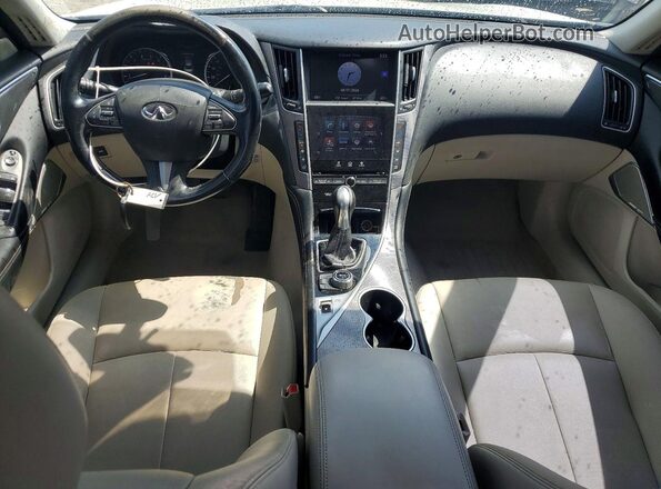 JN1EV7APXHM738441 2017 INFINITI Q50 White Dashboard view