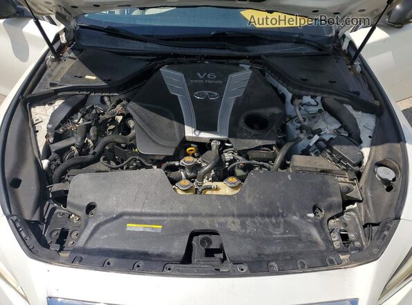 JN1EV7APXHM738441 2017 INFINITI Q50 White Rear interior view