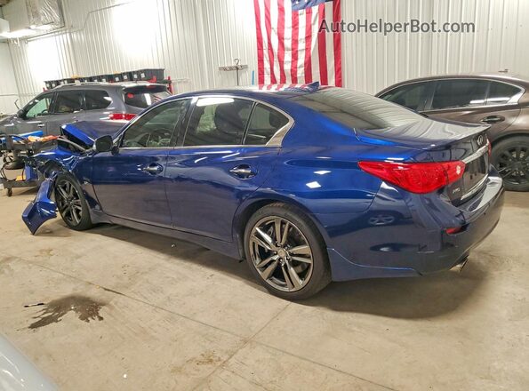 JN1EV7AR0HM831034 2017 INFINITI Q50 Blue Trasero izquierdo