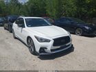 2018 Infiniti Q50 3.0t Luxe/3.0t Sport White vin: JN1EV7AR3JM433287