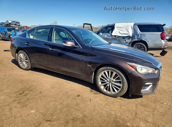 JN1EV7AR4JM431029 2018 INFINITI Q50 Коричневый Передняя правая четверть