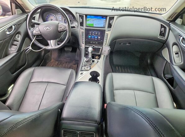 JN1EV7AR7HM835145 2017 INFINITI Q50 Gray Widok deski rozdzielczej