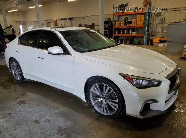 JN1EV7AR7JM444292 2018 INFINITI Q50 White Przód prawy