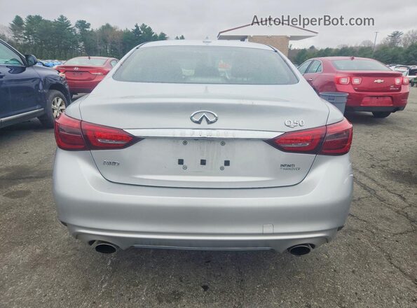 JN1EV7AR9JM433570 2018 INFINITI Q50 Серебряный Вид сзади