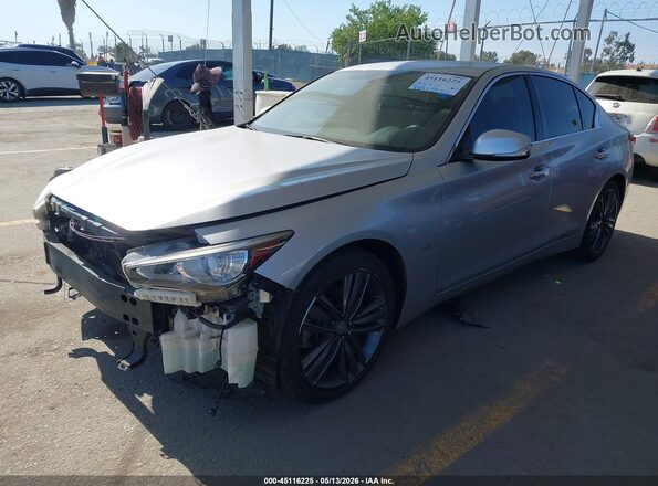 JN1EV7AR9JM436386 2018 INFINITI Q50 Серебряный Передняя левая четверть