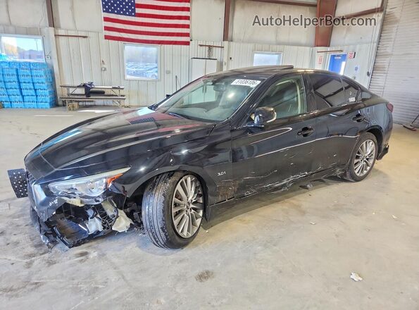 JN1EV7AR9JM444844 2018 INFINITI Q50 Черный Передняя левая четверть