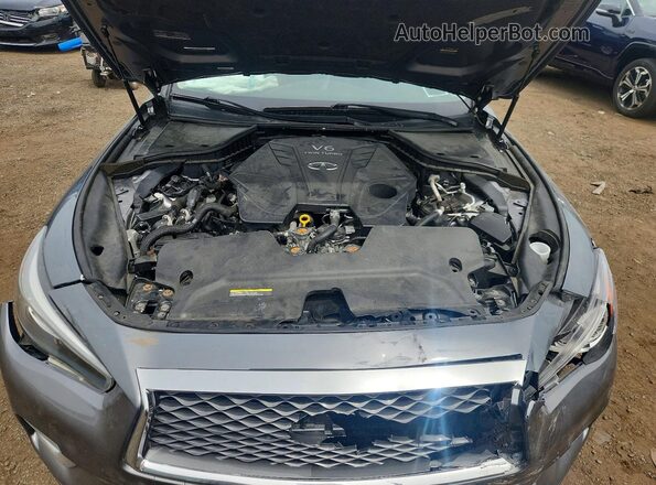 JN1EV7AR9KM558232 2019 INFINITI Q50 Серый Вид задней части салона