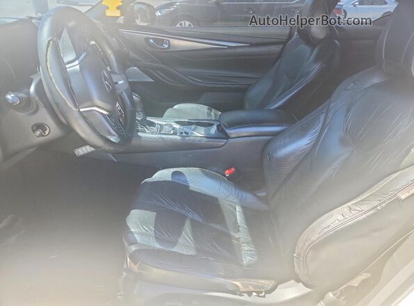 JN1EV7EK2HM362011 2017 INFINITI Q60 White Widok wnętrza z przodu