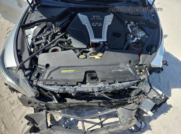 JN1EV7EL7HM552458 2017 INFINITI Q60 Серебряный Вид задней части салона
