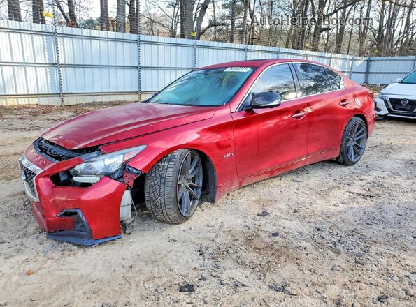 JN1FV7AP3JM460119 2018 INFINITI Q50 Red Front left