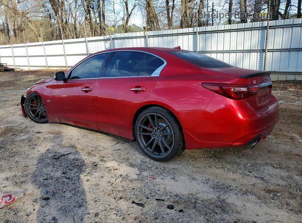 JN1FV7AP3JM460119 2018 INFINITI Q50 Red Rear left