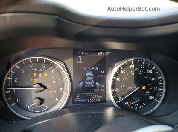JN1FV7AP3JM460119 2018 INFINITI Q50 Red Instrument cluster view