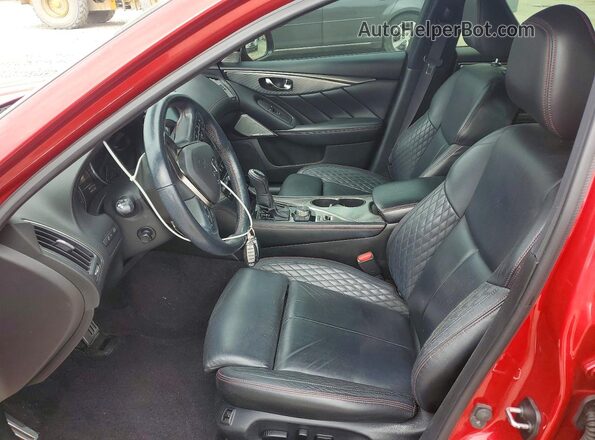 JN1FV7APXKM760984 2019 INFINITI Q50 Red Вид салону спереду