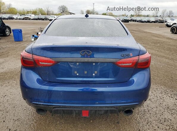 JN1FV7AR8KM801033 2019 INFINITI Q50 Синий Вид сзади