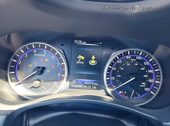 JN1FV7EL6HM701446 2017 INFINITI Q60 Белый Вид щитка приборов
