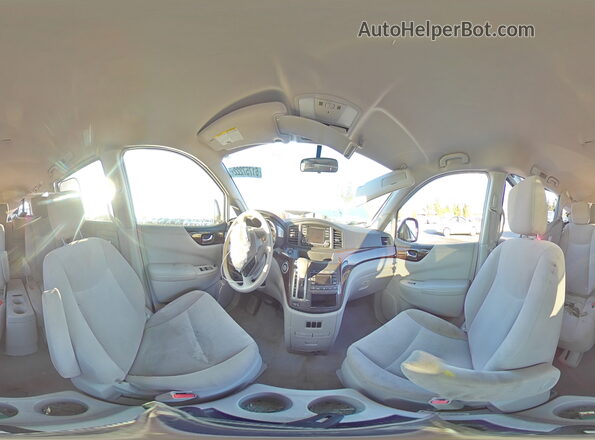 JN8AE2KP2H9165586 2017 NISSAN QUEST White Вид задньої частини салону