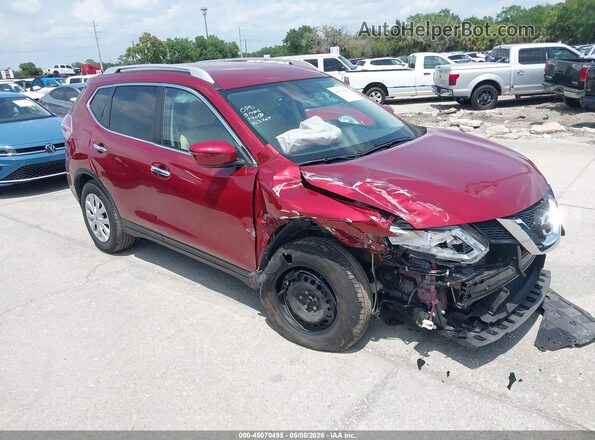 JN8AT2MT8GW002893 2016 NISSAN ROGUE Red Delantero derecho