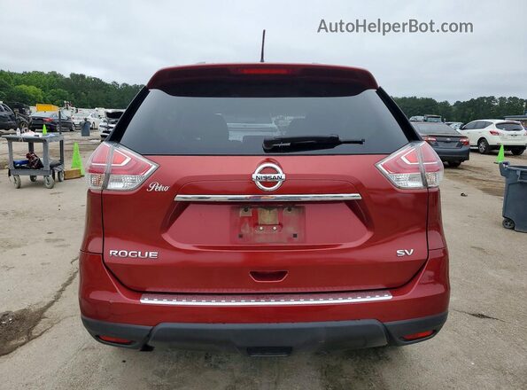 JN8AT2MT9GW007732 2016 NISSAN ROGUE Красный Вид сзади
