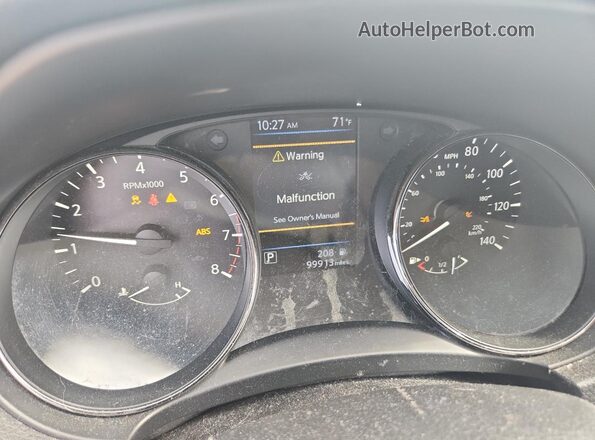 JN8AT2MV5LW107094 2020 NISSAN ROGUE Black ხელსაწყოთა პანელის ხედი