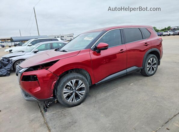 JN8AT3BA4MW003574 2021 NISSAN ROGUE Red Vista tres cuartos delantera izquierda