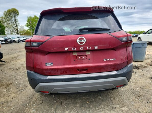 JN8AT3BB1MW228401 2021 NISSAN ROGUE Red Widok z tyłu