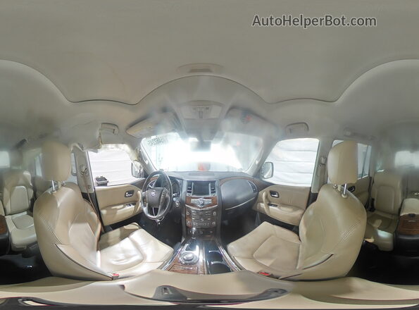 JN8AY2NE1J9732829 2018 NISSAN ARMADA Белый Панорамный вид салона 360°