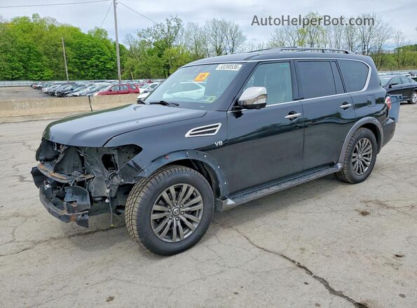 JN8AY2NE2J9734475 2018 NISSAN ARMADA Black Передня ліва чверть