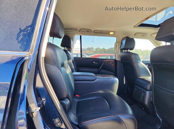 JN8AY2NE5H9702615 2017 NISSAN ARMADA Blue Widok wnętrza z tyłu