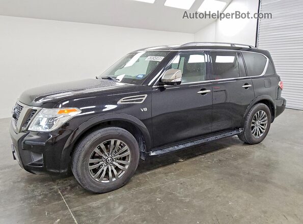 JN8AY2NE7K9755632 2019 NISSAN ARMADA Черный Передняя левая четверть