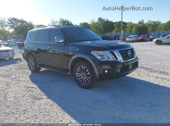 JN8AY2NF6J9333035 2018 NISSAN ARMADA Black Delantero derecho