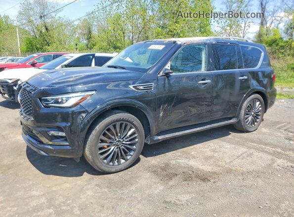 JN8AZ2AC0R9500316 2024 INFINITI QX80 Черный Передняя левая четверть
