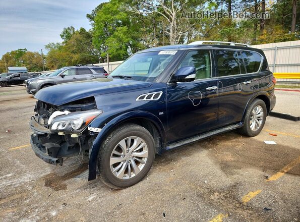 JN8AZ2NF5G9610568 2016 INFINITI QX80 Синий Передняя левая четверть