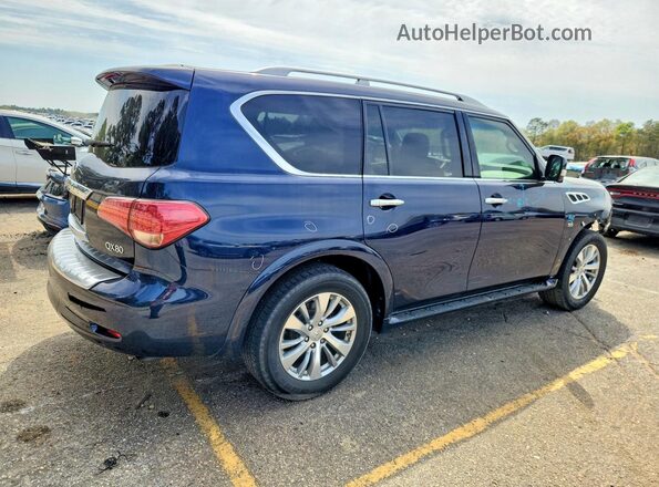 JN8AZ2NF5G9610568 2016 INFINITI QX80 Синий Задняя правая четверть