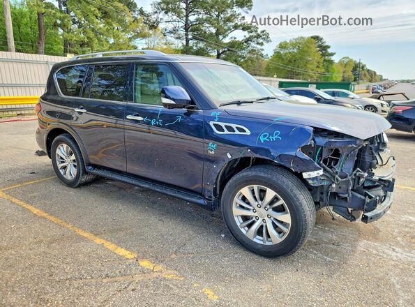 JN8AZ2NF5G9610568 2016 INFINITI QX80 Синий Передняя правая четверть