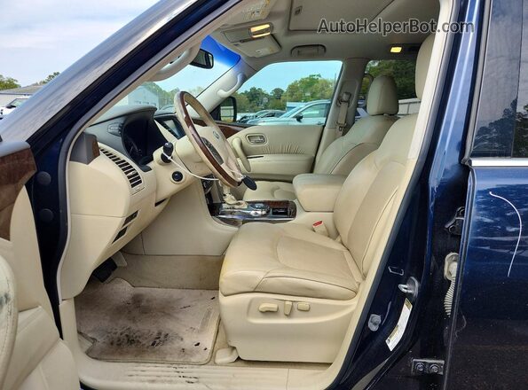 JN8AZ2NF5G9610568 2016 INFINITI QX80 Синий Вид салона спереди