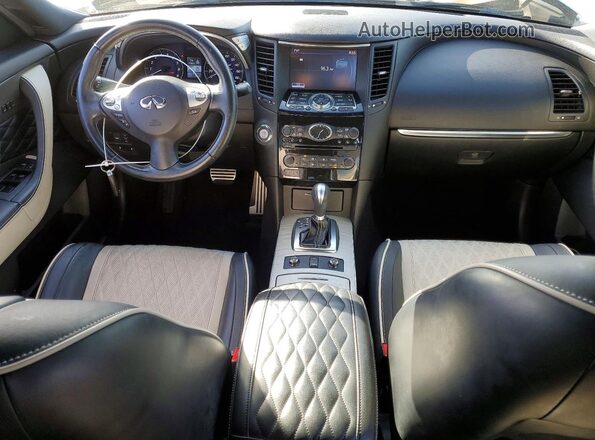 JN8CS1MU7HM140226 2017 INFINITI QX70 White Widok deski rozdzielczej