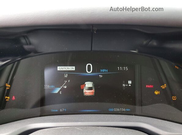 JTDAAAAA8MA001086 2021 TOYOTA LIMITED White Вид щитка приладів