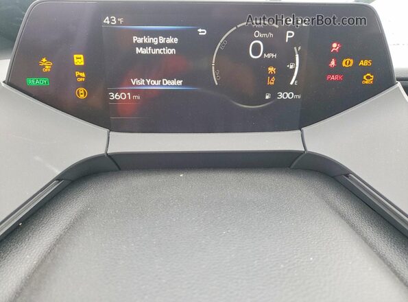 JTDACAAUXS3060341 2025 TOYOTA PRIUS White Вид щитка приладів